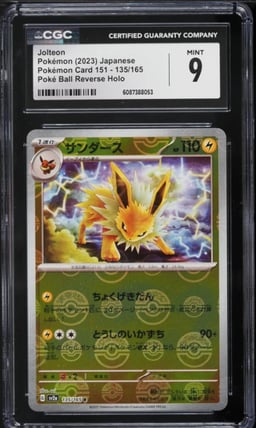 2023 Pokemon Japanese Scarlet & Violet 151 Poke Ball Reverse Holo Jolteon #135 CGC 9 MINT