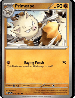 2024 Primeape #46 Paldean Fates