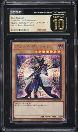 2025 Yu-Gi-Oh! Japanese Quarter Century SEC Alt Art Dark Magician #QCAC-JP018 CGC 10 PRISTINE
