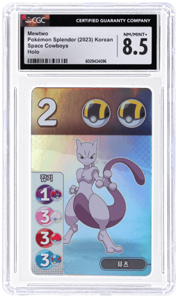 2023 Pokémon Splendor Space Cowboys Korean Holo Mewtwo # CGC 8.5