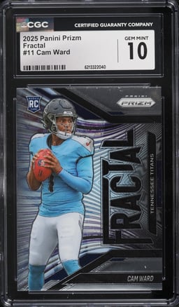 2025 Panini Prizm Fractal Cam Ward ROOKIE #11 CGC 10 GEM MINT
