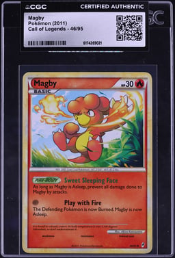 2011 Pokemon Call Of Legends Magby #46 CGC AUTH