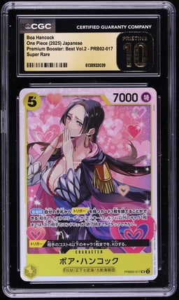 2025 One Piece Japanese Premium Booster Best Vol.2 SR Boa Hancock #PRB02-017 CGC 10 PRISTINE