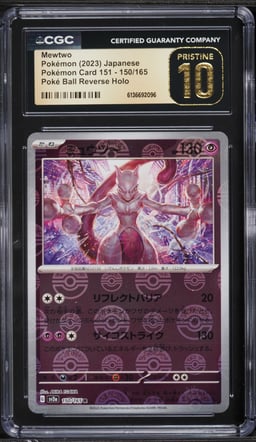 2023 Pokemon Japanese Scarlet & Violet 151 Poke Ball Reverse Holo Mewtwo #150 CGC 10 PRISTINE