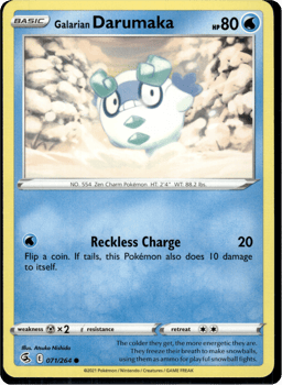 2021 Galarian Darumaka #71 Fusion Strike