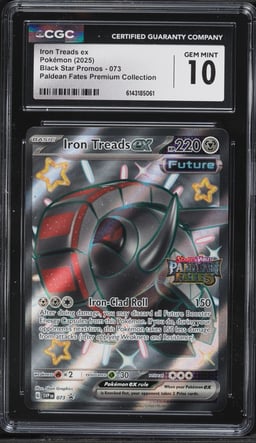 2025 Pokemon SV Promo Paldean Fates Premium Collection Full Art Iron Treads EX #73 CGC 10