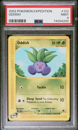 2002 POKEMON EXPEDITION #122 ODDISH PSA 9