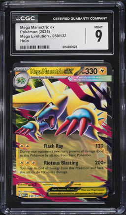 2025 Pokemon Mega Evolution Holo Mega Manectric ex #50 CGC 9 MINT