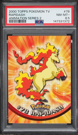 2000 Topps Pokemon TV Animation Series 2 Rapidash #78 PSA 8.5 NM-MT+