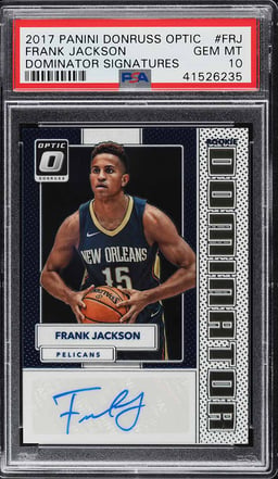 2017 Donruss Optic Dominator Frank Jackson ROOKIE AUTO /49 #RD-FRJ PSA 10 GEM MINT