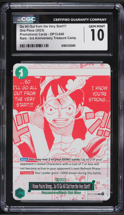 2025 One Piece 3rd Treasure Manga Alt Art Go All Out From The Very Start!!! CGC 10 GEM MINT