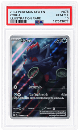 2024 Pokemon Scarlet and Violet Shrouded Fable Illustration Rare Zorua #75 PSA 10