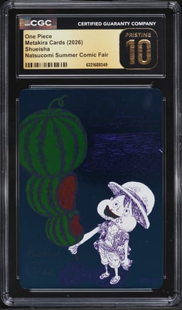 2026 One Piece Japanese Metakira Cards Shueisha Natsucomi Summer Comic Fair One Piece CGC 10