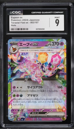 2024 Pokemon Japanese Scarlet & Violet Terastal Fest Ex Holo Espeon ex #63 CGC 9 MINT