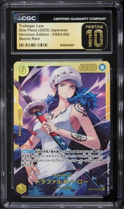 2025 One Piece Japanese Heroines Edition SEC Trafalgar Law #EB03-062 CGC 10 PRISTINE