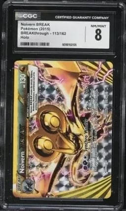 2015 Pokemon XY BREAKthrough Alt Art Noivern BREAK #113 CGC 8 NM-MT
