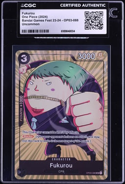 2024 One Piece Bandai Games Fest Fukurou #OP03-088 CGC AUTH
