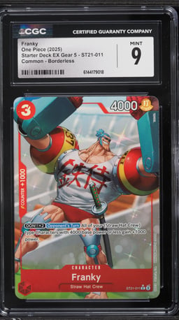 2025 One Piece Starter Deck EX Gear 5 Alt Art Franky #ST21-011 CGC 9 MINT