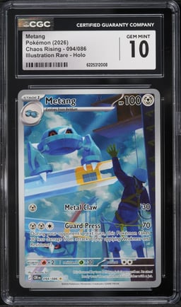 2026 Pokemon Mega Evolution Chaos Rising IR Metang #94 CGC 10 GEM MINT