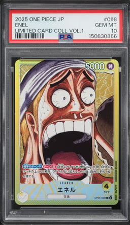 2025 One Piece Japanese Base Shop Collection Vol. 1 Enel #OP05-098 PSA 10 GEM MINT