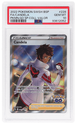 2022 Pokemon Sword and Shield Black Star Promos Go Special Collection Team Valor Candela #SWSH228 PSA 10