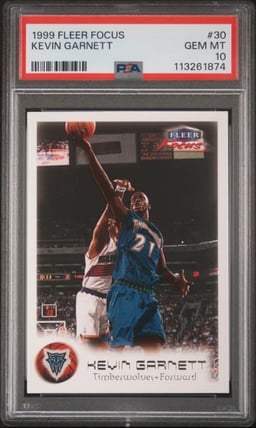 1999 FLEER FOCUS #30 KEVIN GARNETT PSA 10