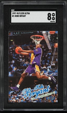 1997 Ultra Basketball Kobe Bryant #1 SGC 8 NM-MT