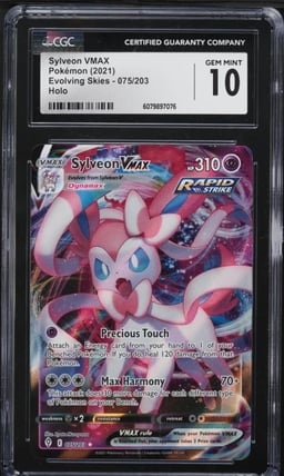 2021 Pokemon Sword & Shield Evolving Skies Sylveon VMAX #75 CGC 10 GEM MINT