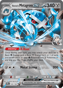 2025 Steven's Metagross ex #145 Destined Rivals