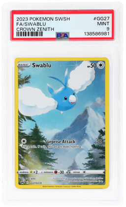 2023 Pokemon Sword and Shield Crown Zenith Galarian Gallery Swablu #GG27 PSA 9