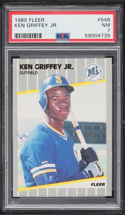 1989 Fleer Ken Griffey Jr. ROOKIE #548 PSA 7 NRMT