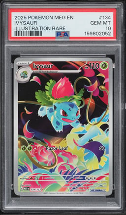 2025 Pokemon Mega Evolution IR Ivysaur #134 PSA 10 GEM MINT