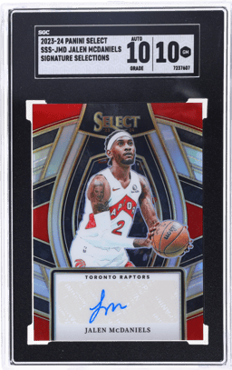 2023 Panini Select Signature Selections Jalen Mcdaniels #2 SGC 10