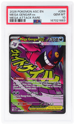 2026 Pokemon Mega Evolution Ascended Heroes Mega Attack Rare Mega Gengar Ex #269 PSA 10