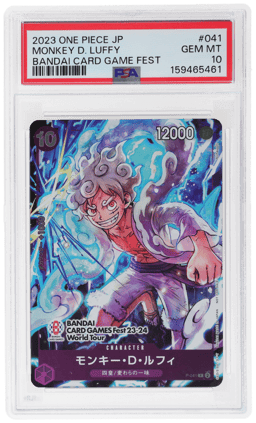 2023 One Piece Promo Japanese Bandai Card Game Fest Monkey D. Luffy #P-041 PSA 10