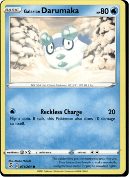 2021 Galarian Darumaka #71 Fusion Strike