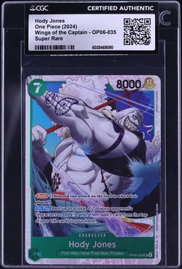 2024 One Piece Wings Of The Captain Hody Jones #OP06-035 CGC AUTH