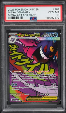 2026 Pokemon Mega Evolution Ascended Heroes MA Mega Gengar Ex #269 PSA 10 GEM MINT
