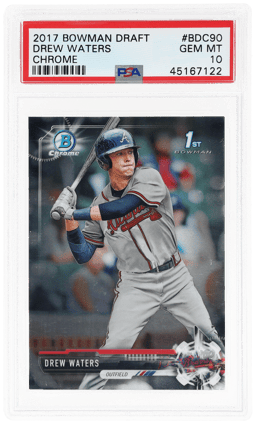 2017 Bowman Draft Chrome Drew Waters #BDC90 PSA 10