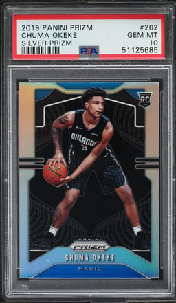 2019 Panini Prizm Silver Chuma Okeke ROOKIE #262 PSA 10 GEM MINT