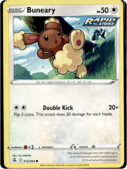 2021 Buneary #212 Fusion Strike
