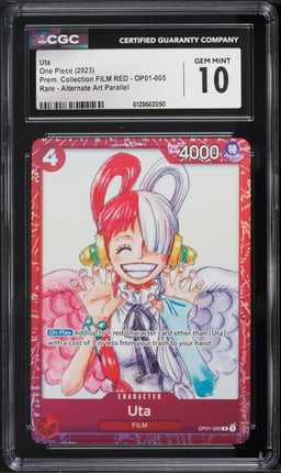 2023 One Piece Premium Collection FILM RED Alt Art Uta #OP01-005 CGC 10 GEM MINT