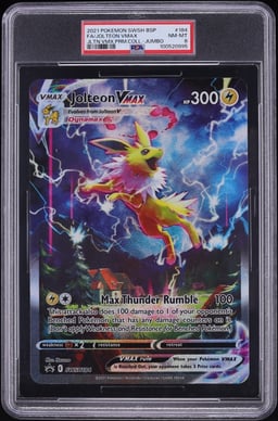 2021 Pokemon SWSH Promo Premium Collection Jumbo Alt Art Jolteon VMAX #184 PSA 8 NM-MT