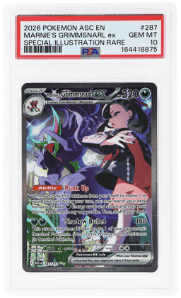 2026 Pokemon Mega Evolution Ascended Heroes Special Illustration Rare Marnie's Grimmsnarl Ex #287 PSA 10