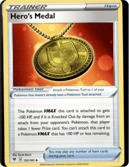 2020 Hero's Medal #152 Vivid Voltage