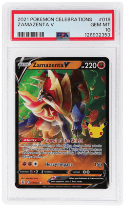 2021 Pokemon Celebrations Zamazenta V #18 PSA 10