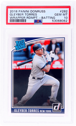 2018 Panini Donruss Rated Rookie Wrapper Redemption Gleyber Torres #282A PSA 10