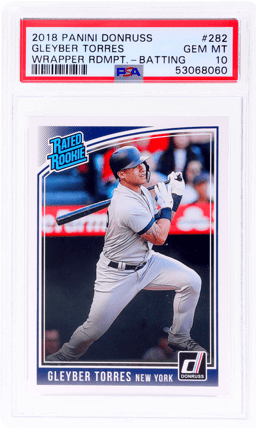 2018 Panini Donruss Rated Rookie Wrapper Redemption Gleyber Torres #282A PSA 10