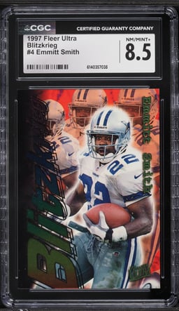 1997 Ultra Blitzkrieg Emmitt Smith #4 CGC 8.5 NM-MT+