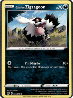 2020 Galarian Zigzagoon #35 Champion's Path